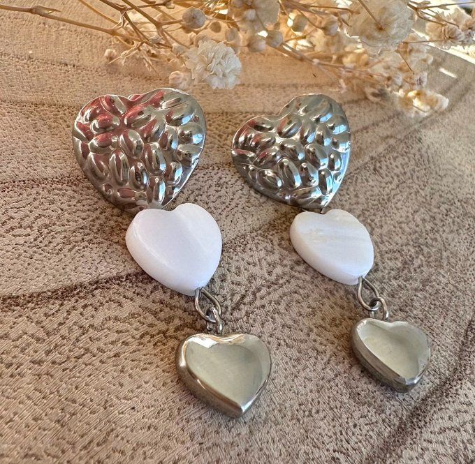 BOUCLES D'OREILLES COEUR