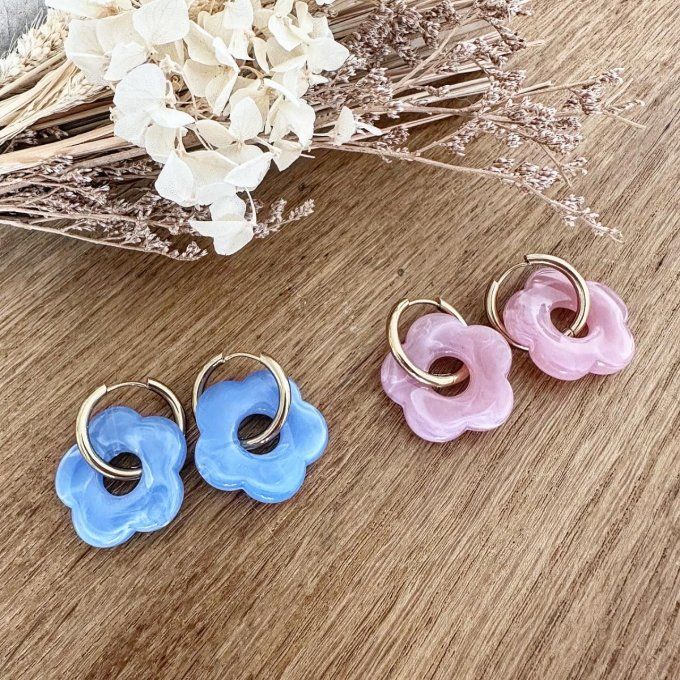 BOUCLES D'OREILLES FLEURS