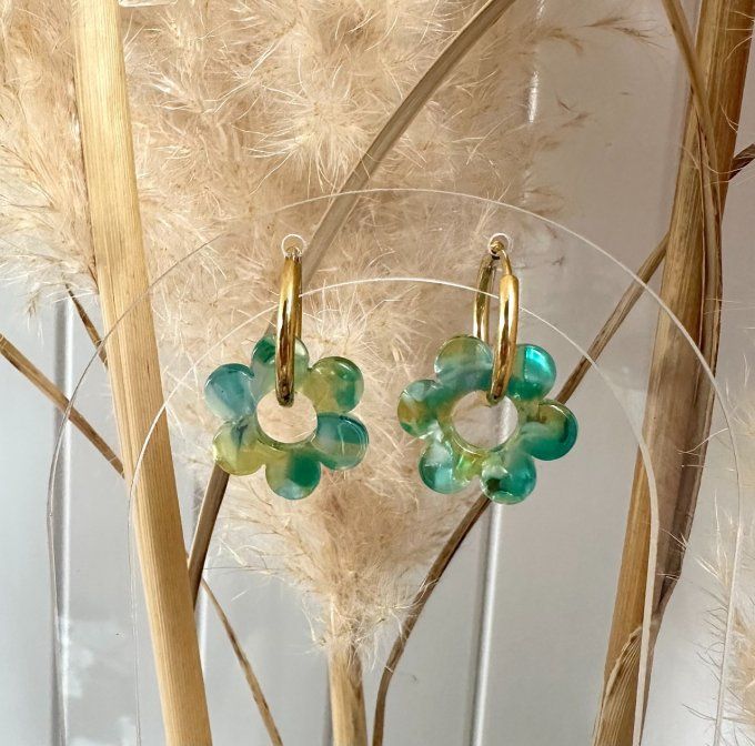 BOUCLES D'OREILLES FLEURS
