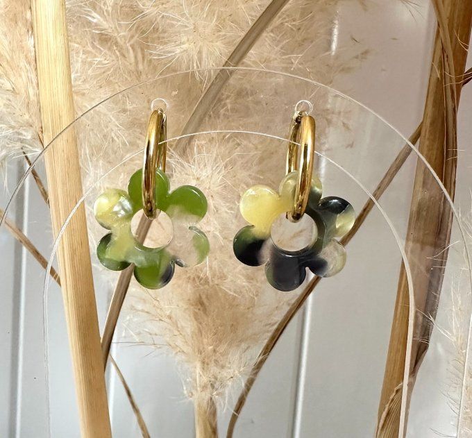 BOUCLES D'OREILLES FLEURS
