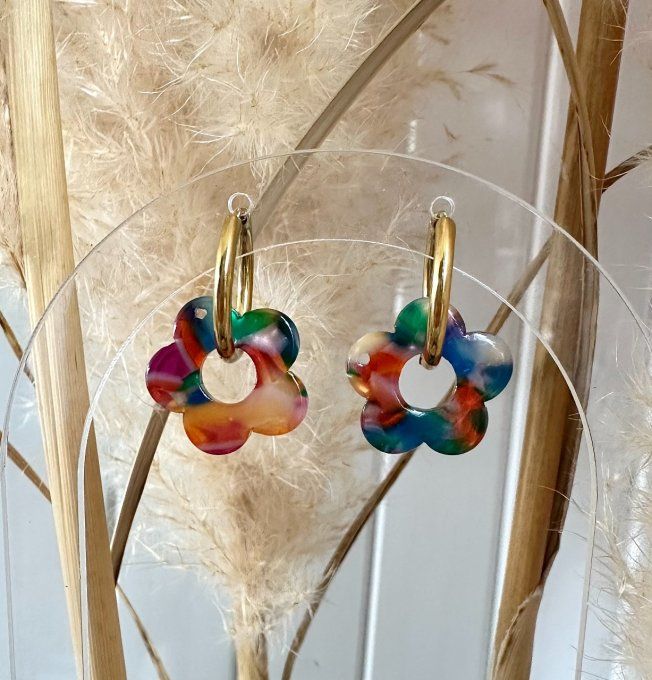 BOUCLES D'OREILLES FLEURS